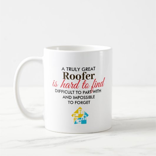 Great Roofer Personalized Name Gift Kaffeetasse (Links)