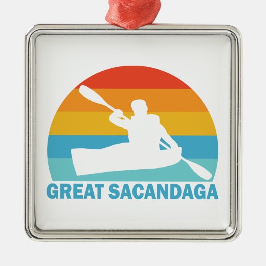 Great Sacandaga Lake New York Kayak Ornament Aus Metall (Vorne)