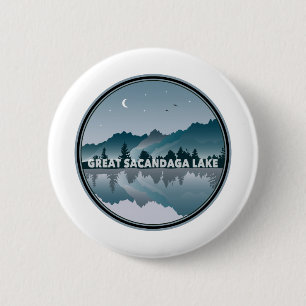 Great Sacandaga Lake New York Reflektion Button