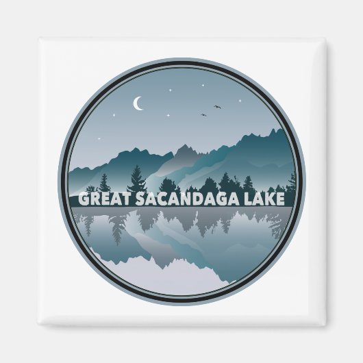Great Sacandaga Lake New York Reflektion Magnet (Vorne)