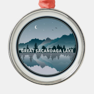 Great Sacandaga Lake New York Reflektion Ornament Aus Metall