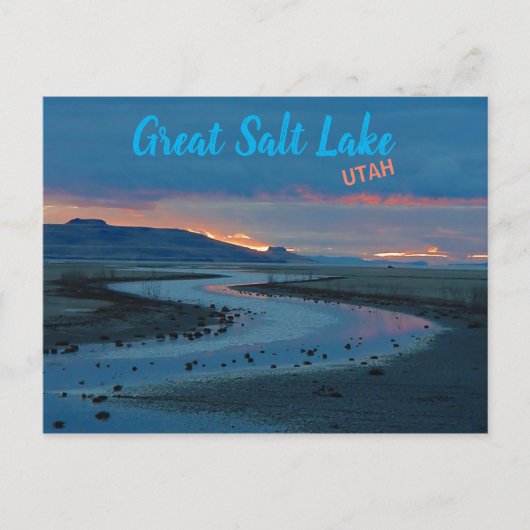 Great Salt Lake Landscape, Utah Postkarte (Vorderseite)