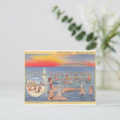 Great Salt Lake Utah lustig Vintag Postkarte (Stehend Vorderseite)