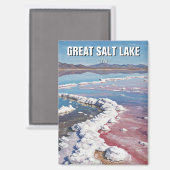Great Salt Lake Utah Magnet (Vorderseite/Rückseite)
