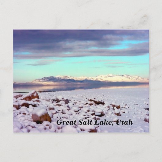 Great Salt Lake, Utah Postkarte (Vorderseite)