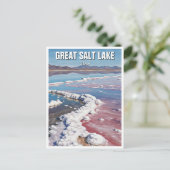 Great Salt Lake Utah Postkarte (Stehend Vorderseite)