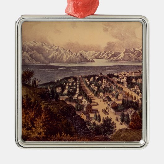 Great Salt Lake, Utah Silbernes Ornament (Vorne)
