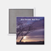 Great Salt Lake, Utah Sunset Magnet (Vorderseite/Rückseite)