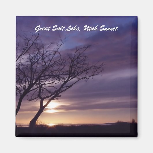 Great Salt Lake, Utah Sunset Magnet (Vorne)