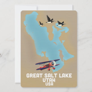 Great Salt Lake, Utah Travel Poster