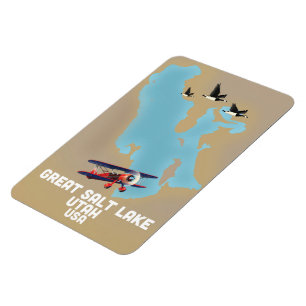 Great Salt Lake, Utah Travel Poster Magnet