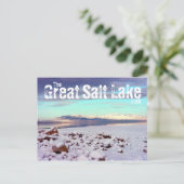 Great Salt Lake Utah Winter Landschaft Postkarte (Stehend Vorderseite)