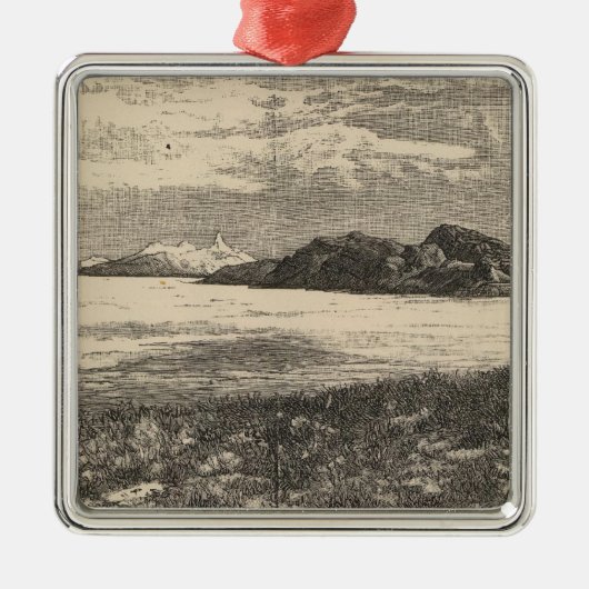 Great Salt Lake Wüste Silbernes Ornament (Vorne)