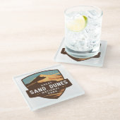 Great Sand Dunes National Park Abzeichen Glasuntersetzer (Schrägansicht)