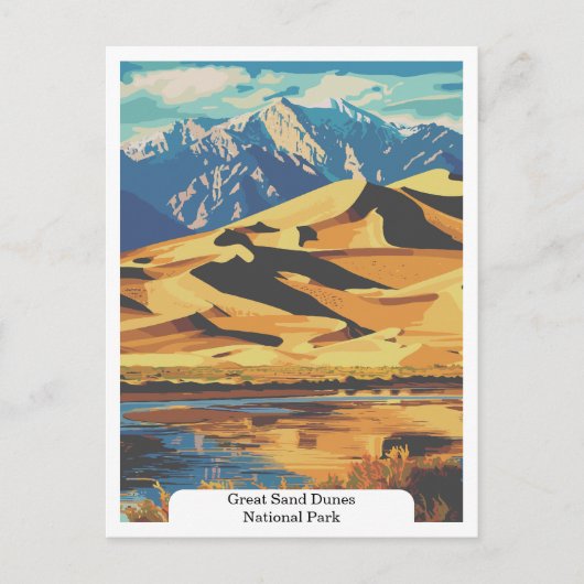 Great Sand Dunes National Park, Colorado USA Postkarte (Vorderseite)
