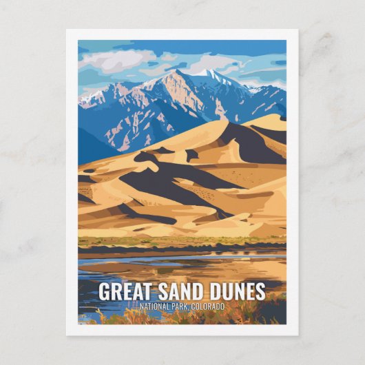 Great Sand Dunes National Park Colorado USA Postkarte (Vorderseite)