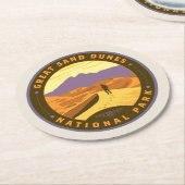 Great Sand Dunes National Park Runder Pappuntersetzer (Angewinkelt)