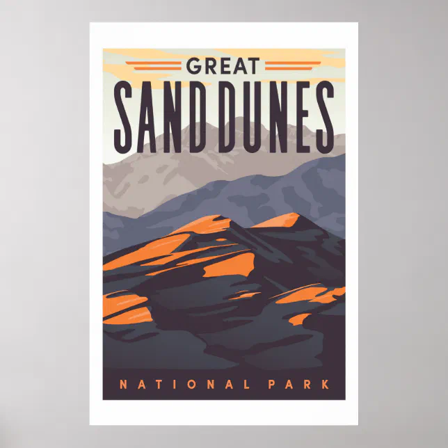 Great Sand Dunes National Park Travel Poster Print | Zazzle.de