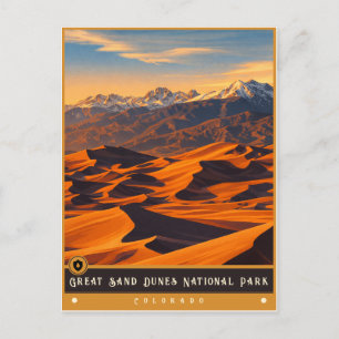 Great Sand Dunes National Park   Vintage-Postkarte Postkarte