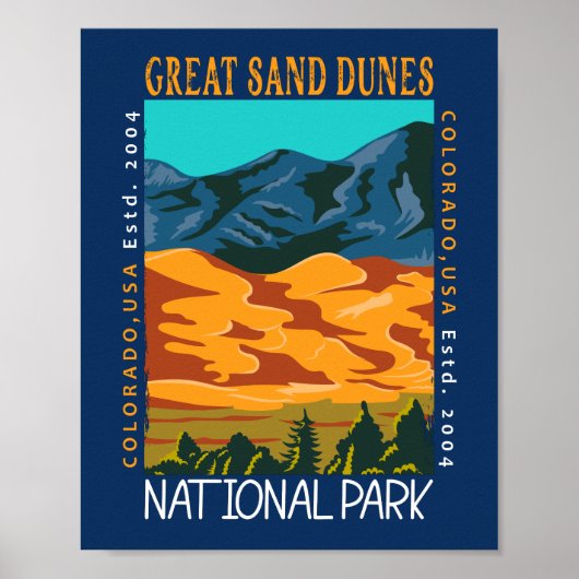 Great Sand Dunes Nationalpark Colorado gestört Poster (Vorne)