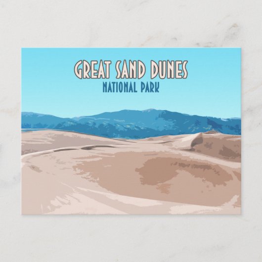 Great Sand Dunes Nationalpark Colorado Postkarte (Vorderseite)