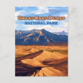 Great Sand Dunes Nationalpark Colorado Postkarte (Vorderseite)