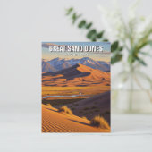 Great Sand Dunes Nationalpark Colorado Postkarte (Stehend Vorderseite)