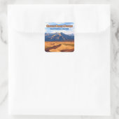 Great Sand Dunes Nationalpark Colorado Quadratischer Aufkleber (Tasche)
