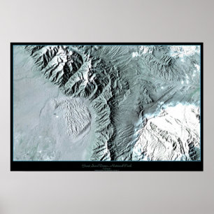 Great Sand Dunes Nationalpark, Colorado Satellit Poster