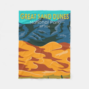 Great Sand Dunes Nationalpark Colorado Vintage Fleecedecke