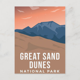 Great Sand Dunes Nationalpark Colorado Vintage Postkarte