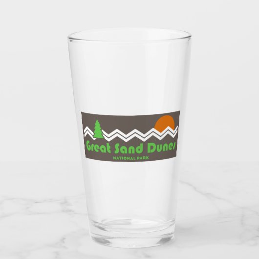 Great Sand Dunes Nationalpark Retro Glas (Vorderseite)
