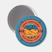Great Sand Dunes Nationalpark Retro Kompass Magnet (Vorderseite/Rückseite)