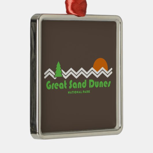 Great Sand Dunes Nationalpark Retro Ornament Aus Metall (Rechts)