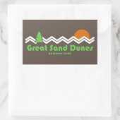 Great Sand Dunes Nationalpark Retro Rechteckiger Aufkleber (Tasche)