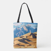 Great Sand Dunes USA Vintage Travel Illustration Tasche (Rückseite)