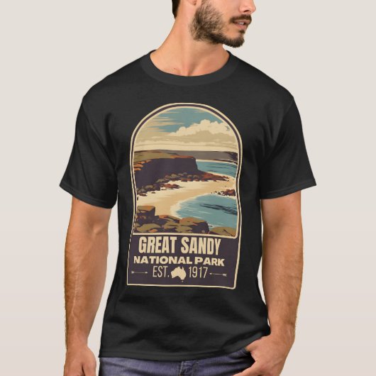 Great Sandy � der endlose Horizont Australiens T-Shirt (Vorderseite)