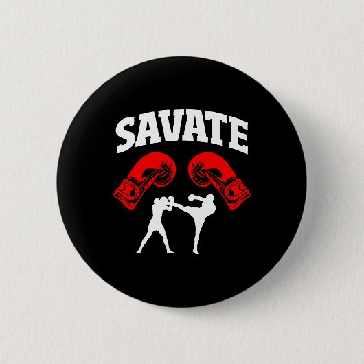 Great Savary Boxing Design Kick Mixed Martial Arts Button (Vorderseite)