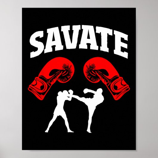 Great Savary Boxing Design Kick Mixed Martial Arts Poster (Vorne)
