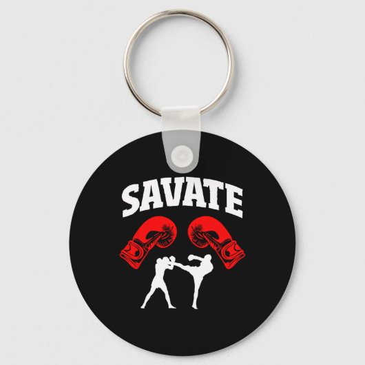 Great Savary Boxing Design Kick Mixed Martial Arts Schlüsselanhänger (Vorderseite)