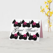 "Great Scott!", Scottish Terrier, Es ist ein Mädch Karte (Gelbe Blume)