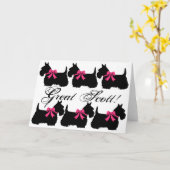 "Great Scott!", Scottish Terrier leere Karte (Gelbe Blume)