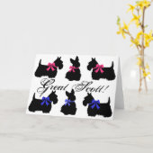 "Great Scott!", Scottish Terrier leere Karte 2 (Gelbe Blume)