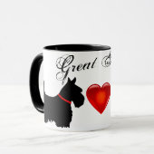 "Great Scott!" Scottish Terrier, roter Kragen/Herz Tasse (Vorderseite Links)