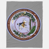 GREAT SEAL of the CONFEDERACY Fleecedecke (Vorderseite)