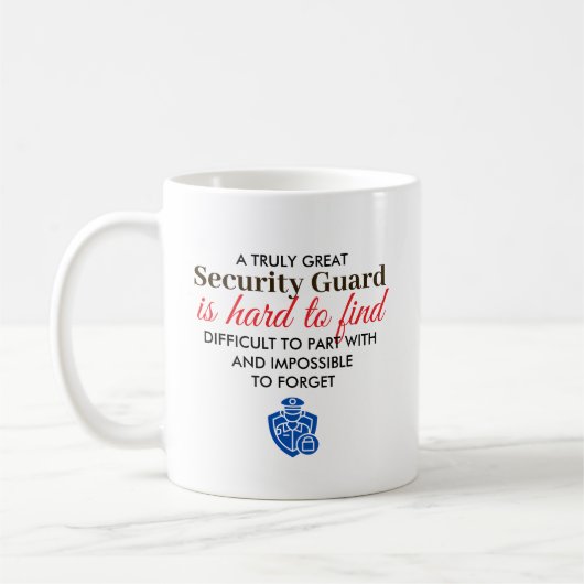 Great Security Guard Personalized Name Gift Kaffeetasse (Links)