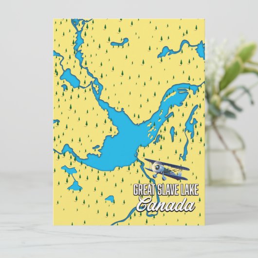 Great Slave Lake Map (Stehend Vorderseite)