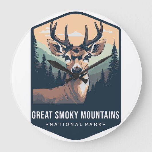 GREAT SMOKEY MOUNTAINS NATIONAL PARK CLOCK 2025 GROßE WANDUHR (Vorderseite)