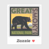 Great Smoky Mountain National Park| Bear Aufkleber (Blatt)