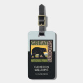 Great Smoky Mountain National Park| Bear Gepäckanhänger (Vorderseite vertikal)